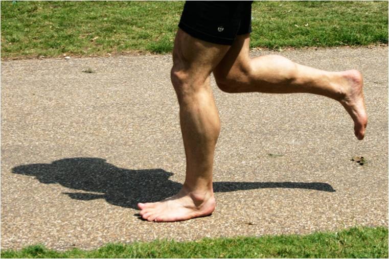 barefoot ted running